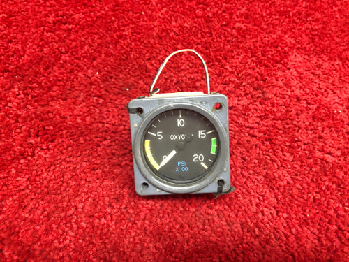 Bel Aire Instruments Oxygen Gauge PN C668512-0101, BA10-1