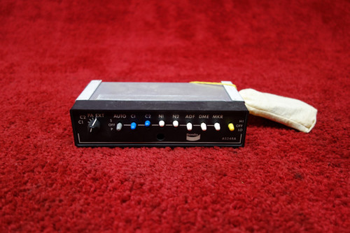 Bendix AS-248A Audio  Selector Panel 14-28V W/ Mounting Tray PN 4000660-4801