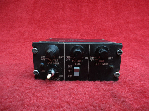 Rockwell Int. NA-265-65 Sabreliner Light Control Panel PN 65E-142-5072-001