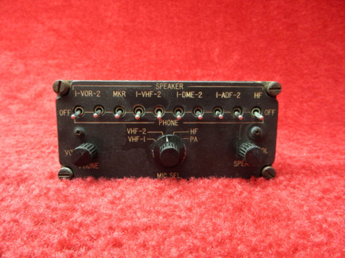  Rockwell International NA-265-65 Sabreliner Audio Panel PN 65E-142-5070-001