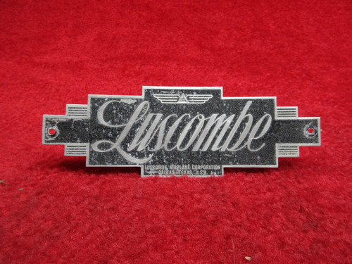 Luscombe 8F Silvaire Emblem Placcard