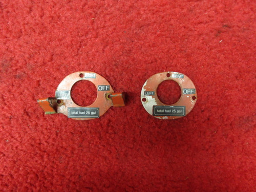 Cessna 120 Fuel Selector Placard Plate PN 0411077