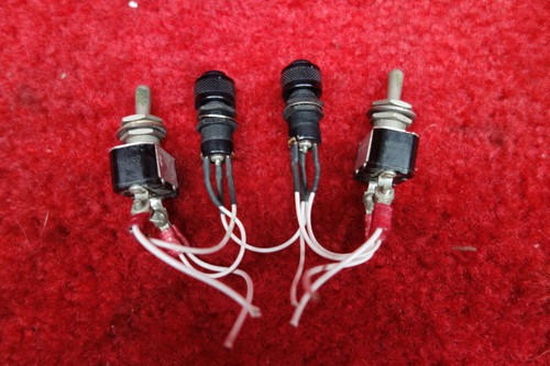 Cutler-Hammer & Dialight On/Off & Push to Test Switches PN MS35058-22, 801-1030-0332-504