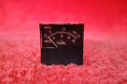 Cessna Aircraft Co, Jewell Elec Insts MS1 Volt & Ammeter Indicator PN CM-2664-1