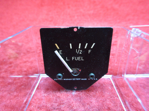 Stewart Warner Left Fuel Quantity Gauge PN 827809, 441410