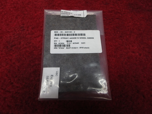 Beechcraft Nose Landing Gear Shock Absorber Pad PN 35-820130-2