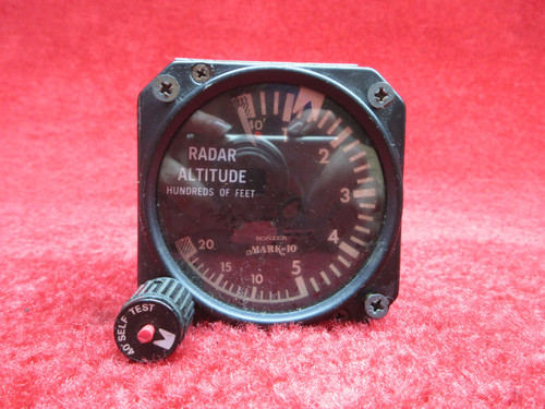 Bonzer Inc AI-74 Radar Altimeter Indicator 12/30 V PN 156-0063-00