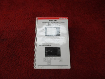 Bendix/King KMD 550/850 2004 Multi-Function Display Quick Reference PN ...