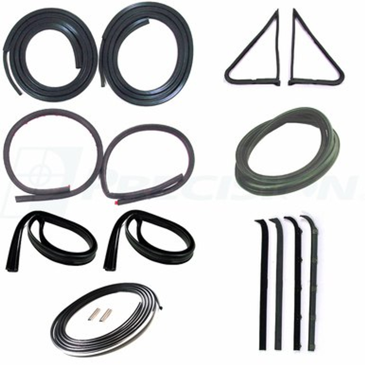 1980-1986 FORD PICKUP WEATHERSTRIP KIT (with trim groove)