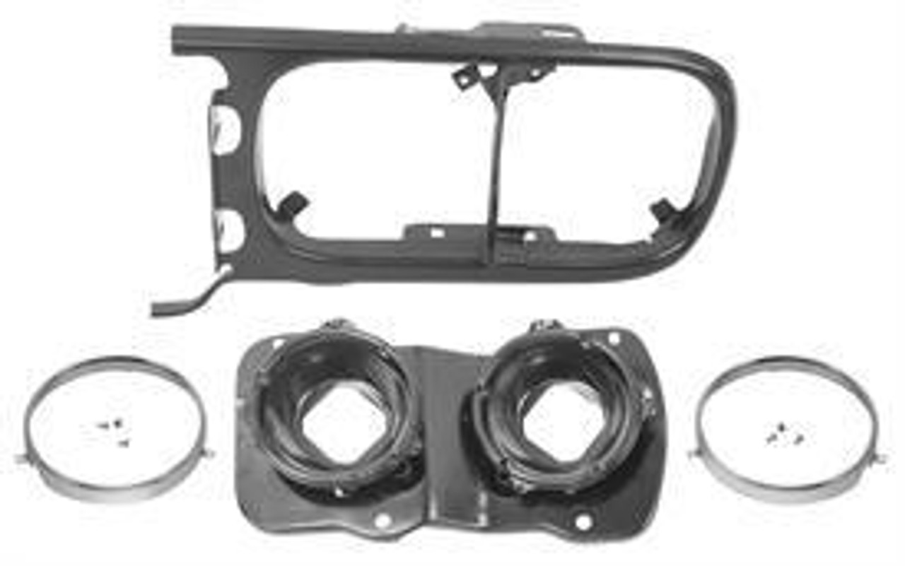 LH / 1969 FIREBIRD HEADLAMP MOUNTING PLATE & BUMPER SET