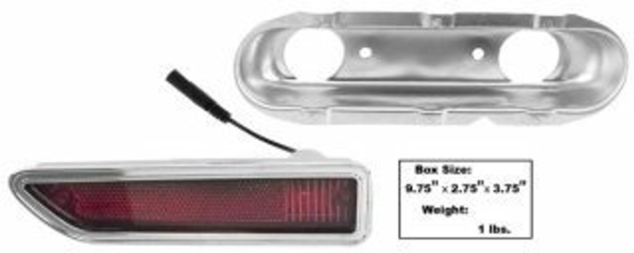 RH / 1970-71 CHALLENGER RED SIDE MARKER ASSEMBLY-REAR