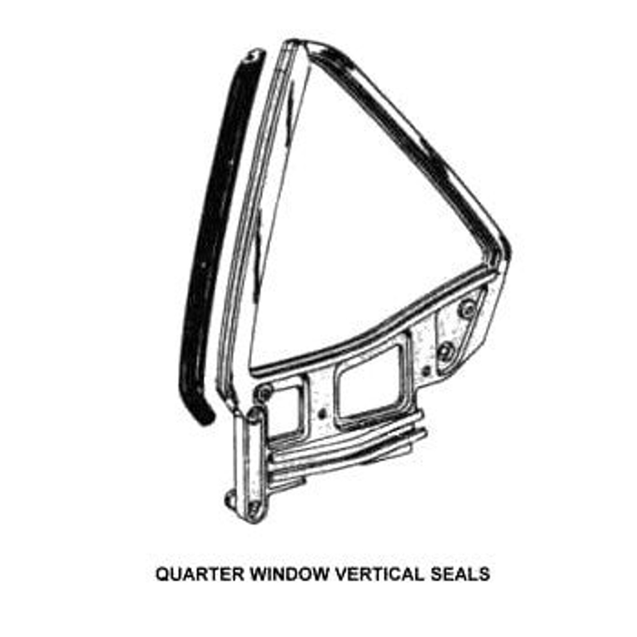 1962-65 CHEVY II & NOVA QUARTER WINDOW SEALS (w/o steel core)