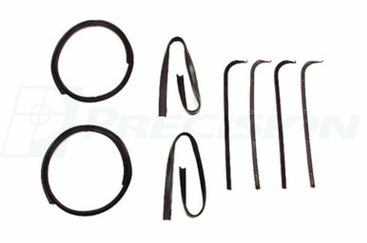 1967-1970 FORD PICKUP BLACK DELUXE BELTLINES (6 piece kit)