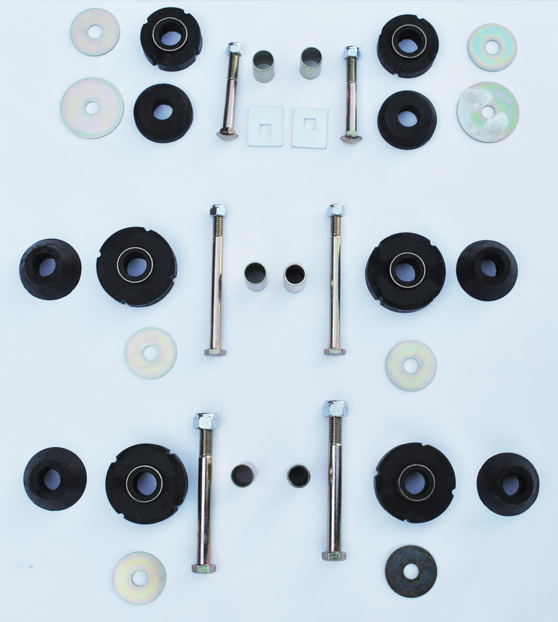 69-72 CHEV/GMC 1/2 TON, 2WD, CAB/RADIATOR SUPPORT MOUNT KIT (40 PIECE) CONTAINS BUSHINGS, WASHERS, BOLTS AND SPACERS