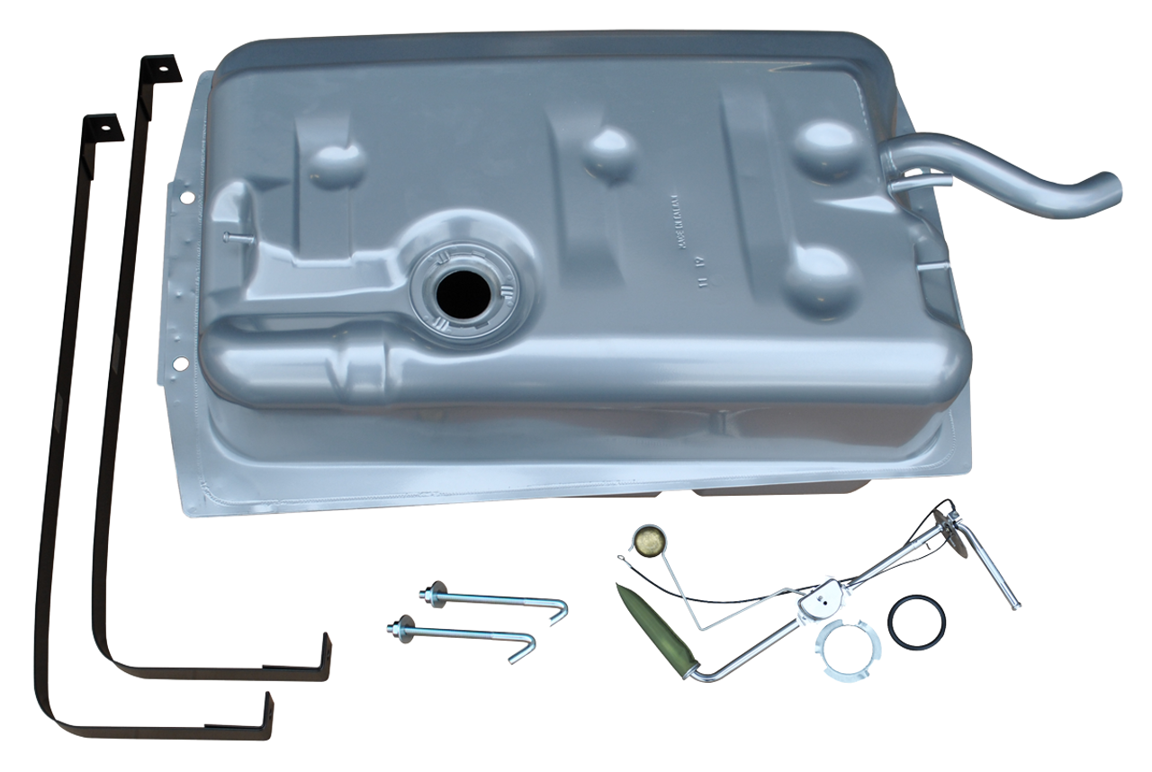 '69-'72 BLAZER/JIMMY FUEL TANK KIT WITH ORIGINAL STYLE FILLER NECK
0857-401 This fuel tank kit fits:

This kit includes:

Fuel tank
Gas tank hangers
Fuel level sending unit
Lock and "O" ring
Hanger bolts

1969-1972  Chevrolet Blazer

1969-1972 GMC Jimmy