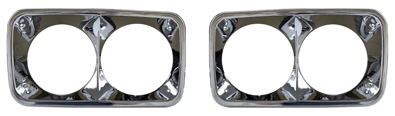 0849-510 This chrome headlight bezel set, 2pc, fits:

1969-1972 GMC Pickup Truck, Jimmy and Suburban