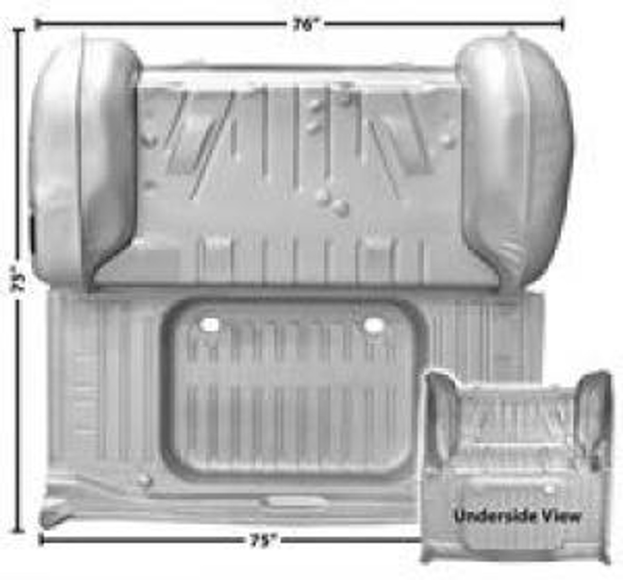 1964 IMPALA COMPLETE TRUNK FLOOR ASSEMBLY