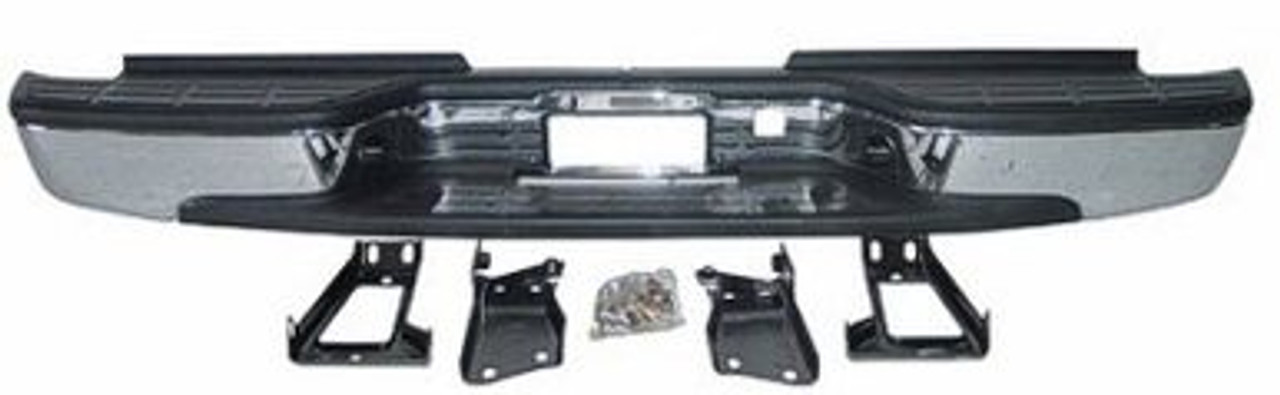 2001-2006 CHEVY & GMC CHROME REAR BUMPER ASSEMBLY (fleetside)