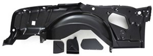 LH / 1955-1957 CHEVY 2 DOOR HARDTOP COMPLETE INNER REAR QUARTER (with original size wheel tub)