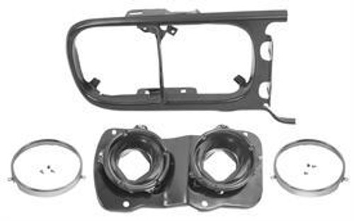 RH / 1969 FIREBIRD HEADLAMP MOUNTING PLATE & BUMPER SET