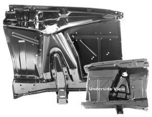 LH / 1966-67 NOVA COMPLETE SHOCK TOWER & APRON ASSEMBLY