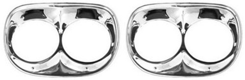 1958-1959 CHEVY & GMC PICKUP CHROME HEADLIGHT BEZELS (sold as a pair)