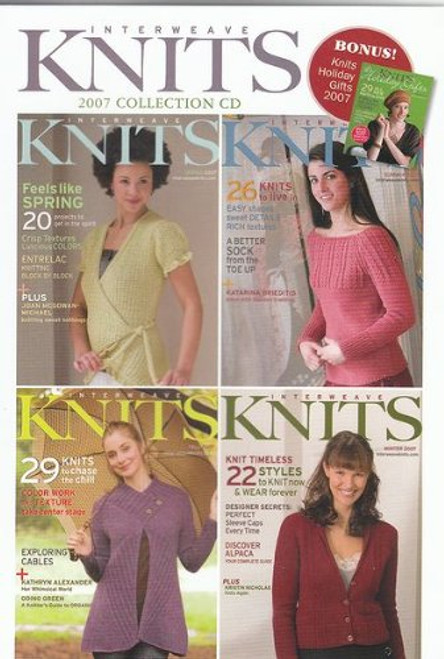 Interweave Knits Magazine 2007 Collection CD - 4 Issues