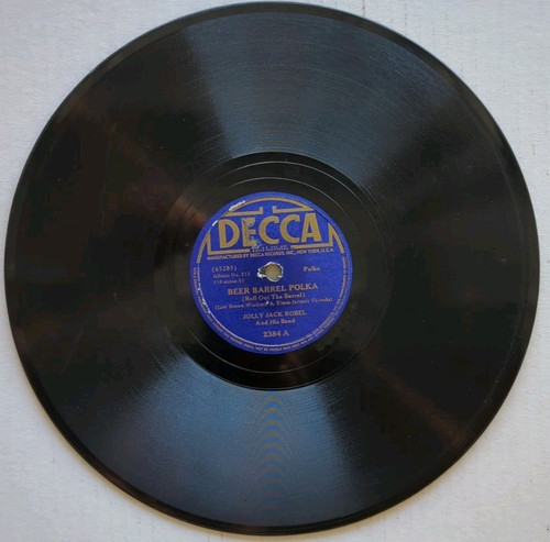 Jolly Jack Robel 78 RPM Beer Barrel Polka / Okey Dokey Polka Decca 2384 1939 Jolly Jack Robel 78 RPM Beer Barrel Polka / Okey Dokey Polka Decca 2384 1939