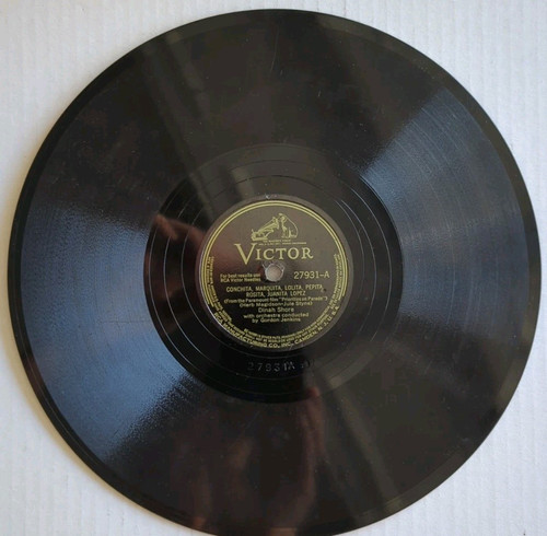 Dinah Shore 78 RPM Conchita / Silver Wings Victor 27931 Indianapolis 1942