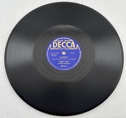 Henry King And His Orchestra Cachita / My Shawl = Ombo 78 RPM Decca 2072