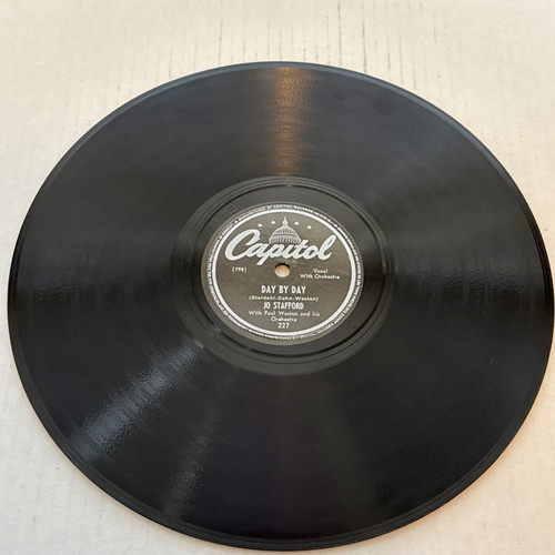 Jo Stafford – Symphony / Day By Day 78 RPM Capitol 227