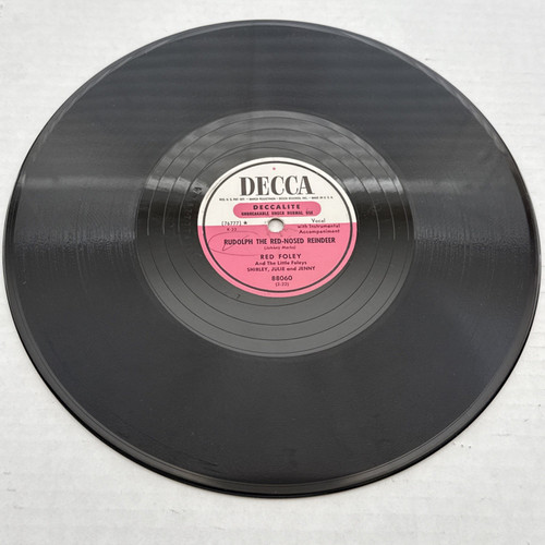 Red Foley 78 RPM Frosty The Snow Man / Rudolph The Red-Nosed Reindeer Decca 1950