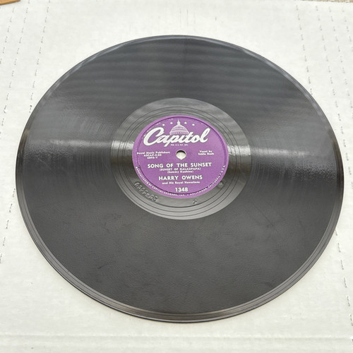 Harry Owens - Song Of The Sunset / Menehune Lullaby - 78 RPM Capitol 1348