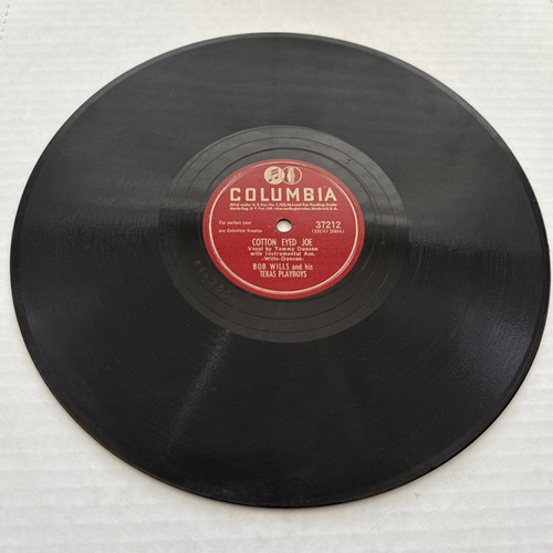 Bob Wills & Texas Playboys Staccato Waltz Cotton Eyed Joe 78 RPM Columbia 37212