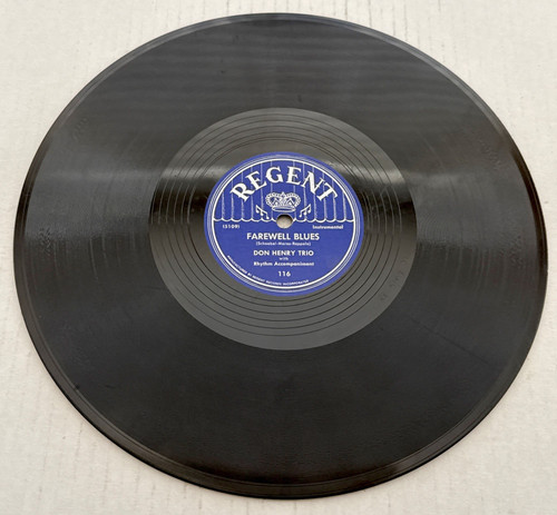 Don Henry Trio – Whispering / Farewell Blues 78 RPM Regent 116
