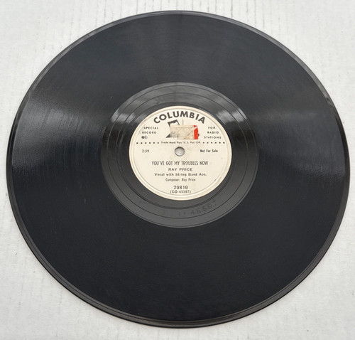 Ray Price – If You're Ever Lonely Darling  - 78 RPM Promo Columbia 20810