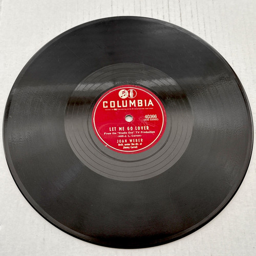Joan Weber – Let Me Go Lover / Marionette 78 RPM Columbia 40366