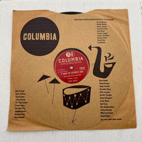 Gene Autry – You Are My Sunshine / It Makes No Difference Now 78 RPM Columbia