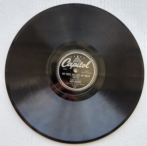 Andy Russel And There You Are / My First, My Last, My Only! (Te Vi) 78 RPM Andy Russel And There You Are / My First, My Last, My Only! (Te Vi) 78 RPM