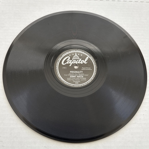 Johnny Mercer 78 RPM Capitol 230 Personality / If I Knew Then 1945 Big Band Swin