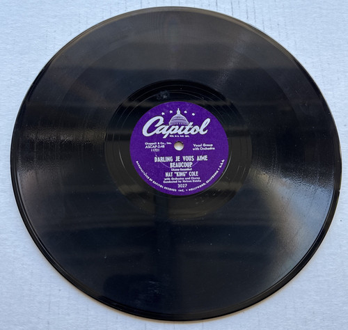 Nat "King" Cole Darling Je Vous Aime Beaucoup The Sand and The Sea 78 RPM