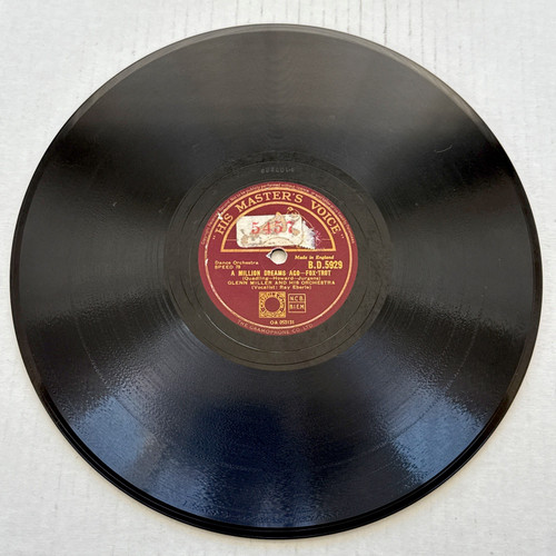 Glenn Miller A Million Dream Ago / Starlit Hour 78 RPM His Master's Voice Glenn Miller A Million Dream Ago / Starlit Hour 78 RPM His Master's Voice