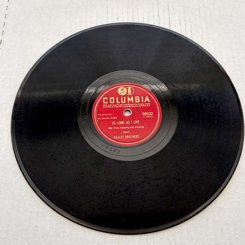 Bailes Brothers – As Long As I Live / Searching For A Soldier's Grave 78 RPM