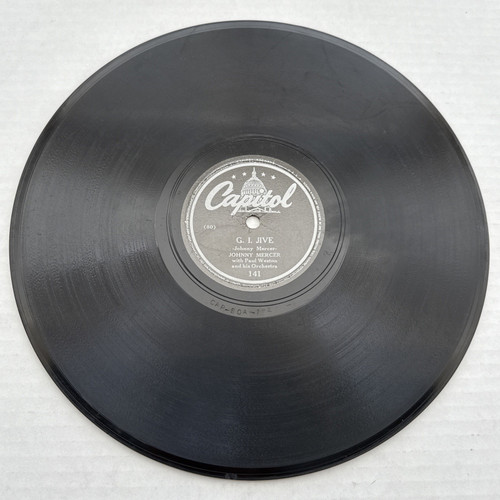 Johnny Mercer 78 RPM G.I. Jive / Write Myself A Letter Capitol 141 Vocal