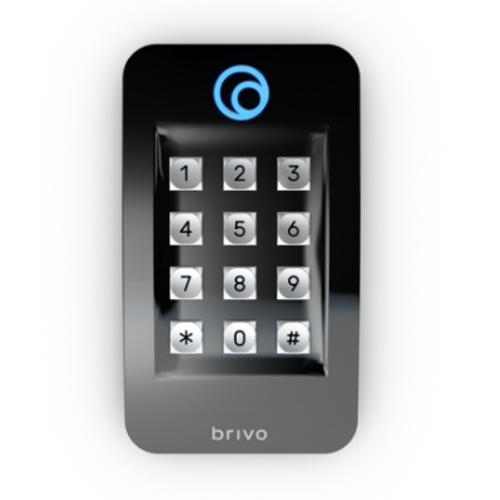 Brivo Tri-technology Reader with Keypad Single-Gang