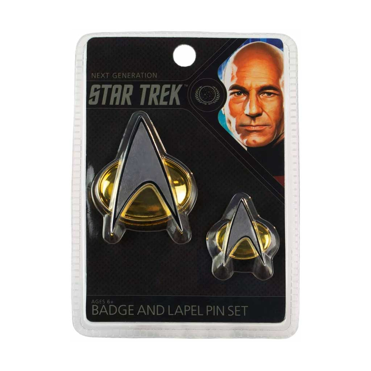 Star Trek Next Generation Communicator Badge and Pin Set Metal