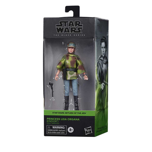 Star Wars The Black Series Princess Leia Organa Endor Battle Poncho 6-Inch Action Figure