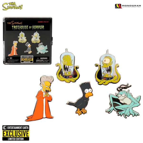 The Simpsons Treehouse of Horror Limited Edition Enamel Pin Set