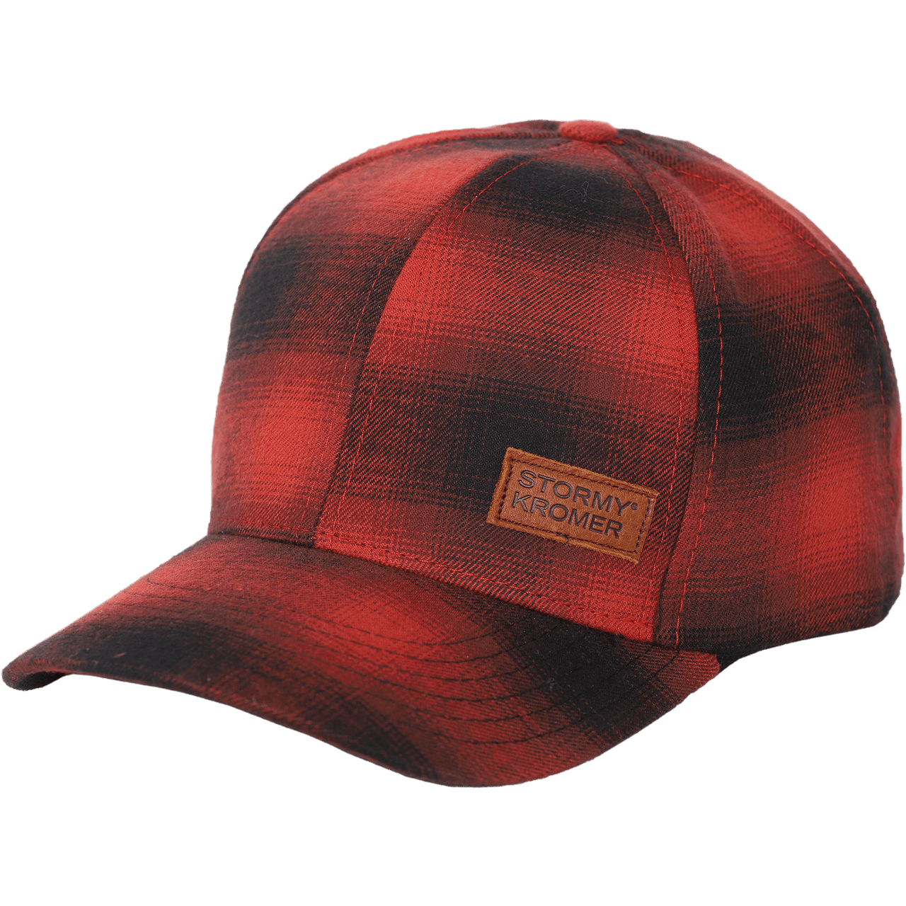 帽子 LAUG PLAID ORGANIC COTTON CAP (RED) The Flannel Adjustable Curveball | Stormy Kromer®
