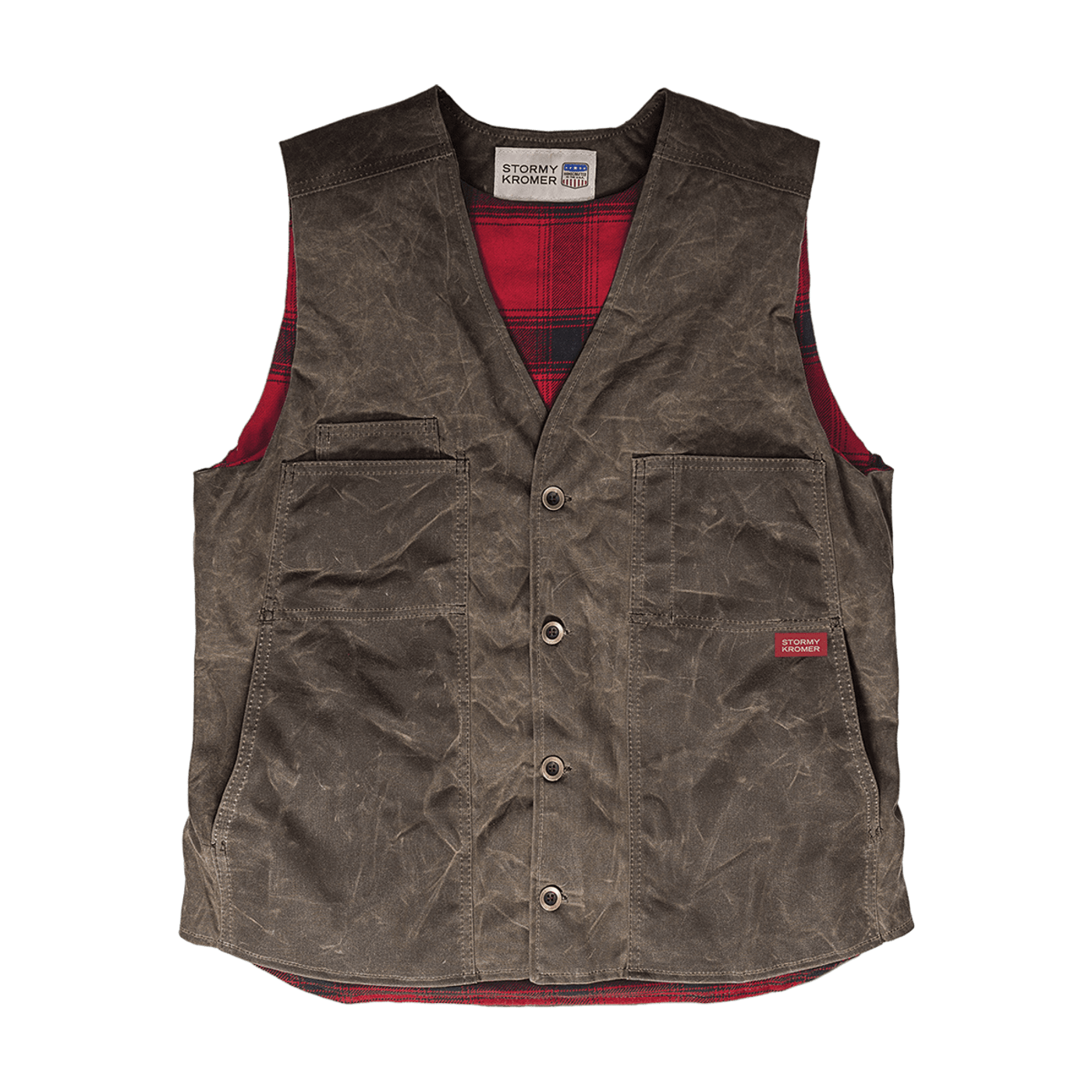 The Waxed Cotton Vest with Lining